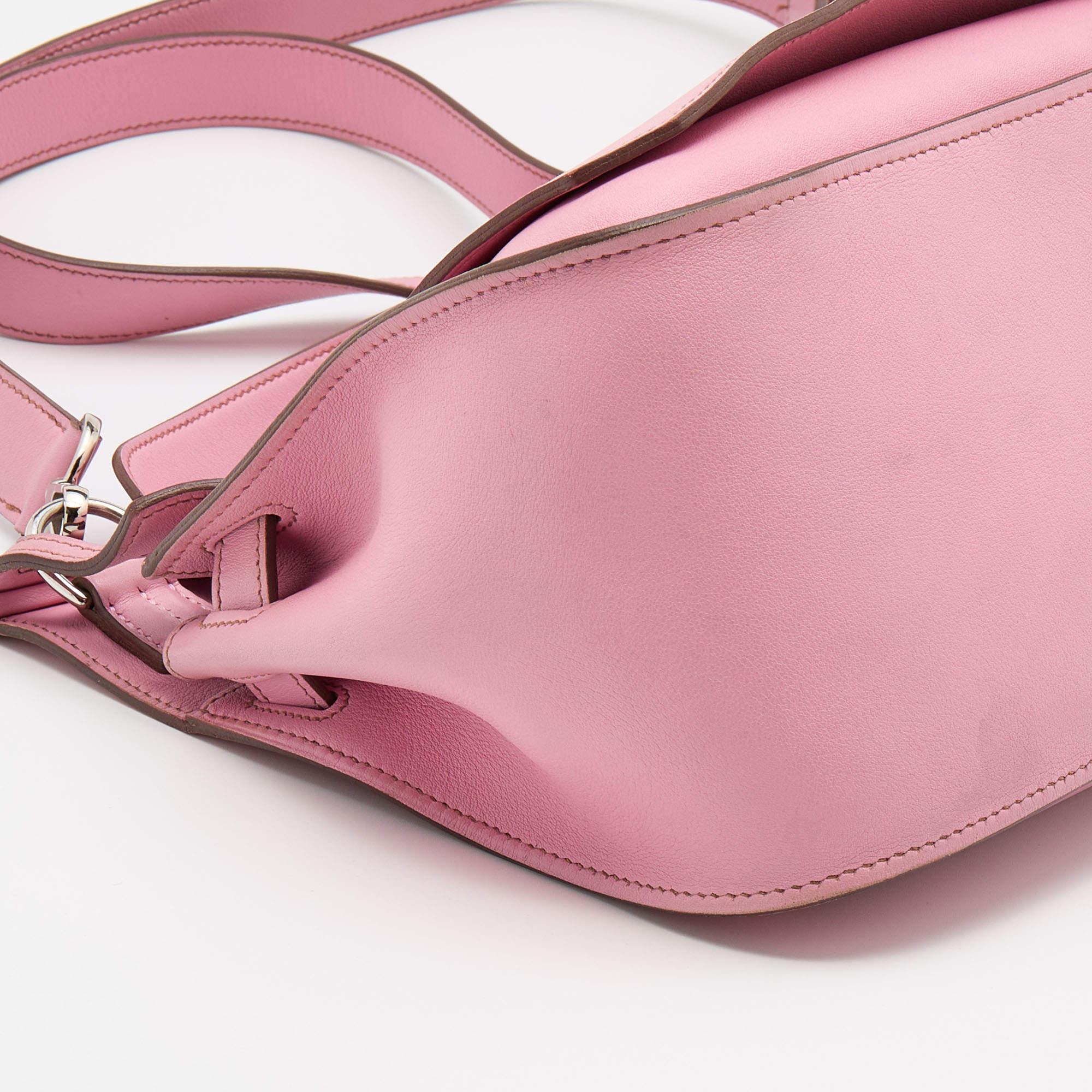 Hermes Pink Swift Leather Palladium Finish Jypsiere 28 Bag 10