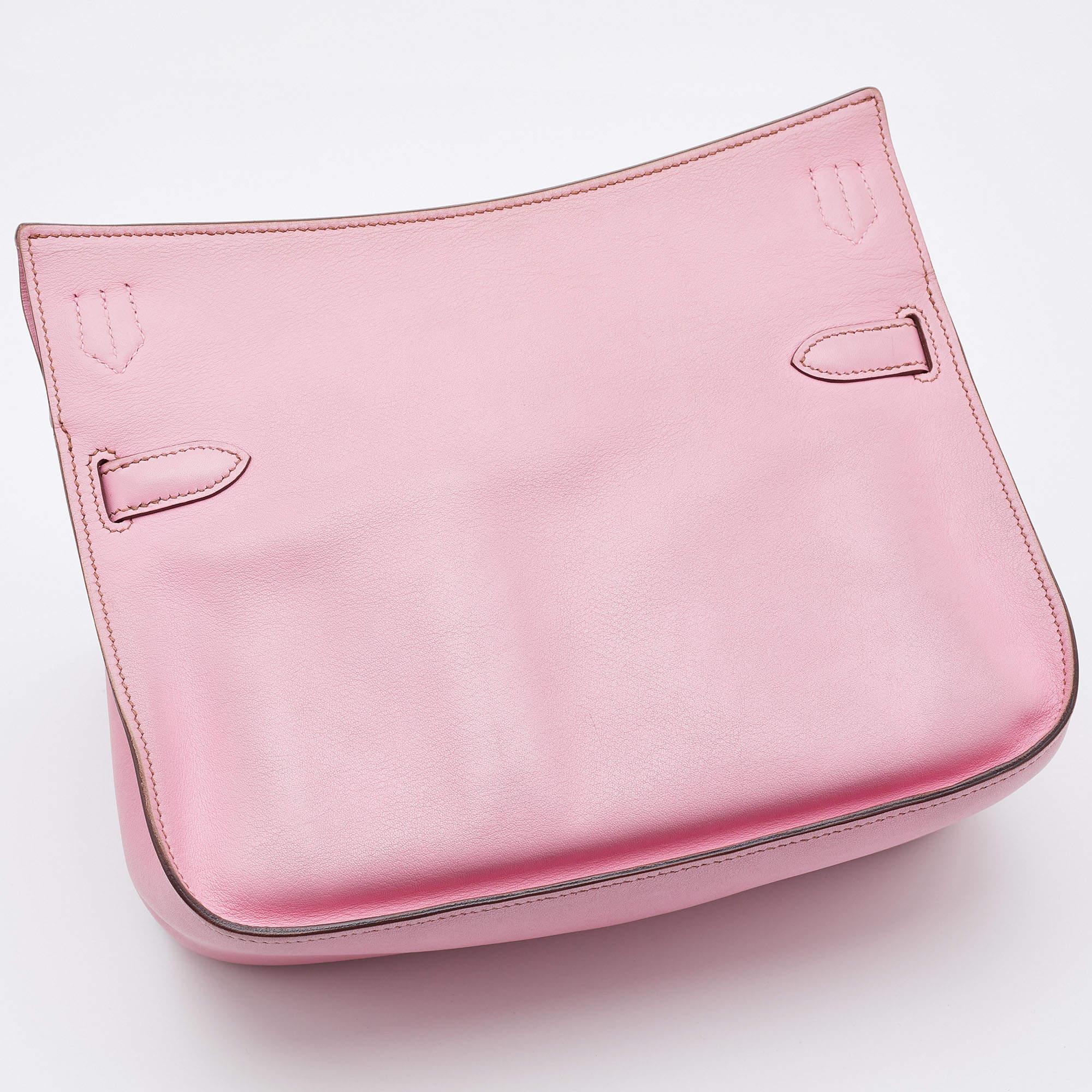 Hermes Pink Swift Leather Palladium Finish Jypsiere 28 Bag 14