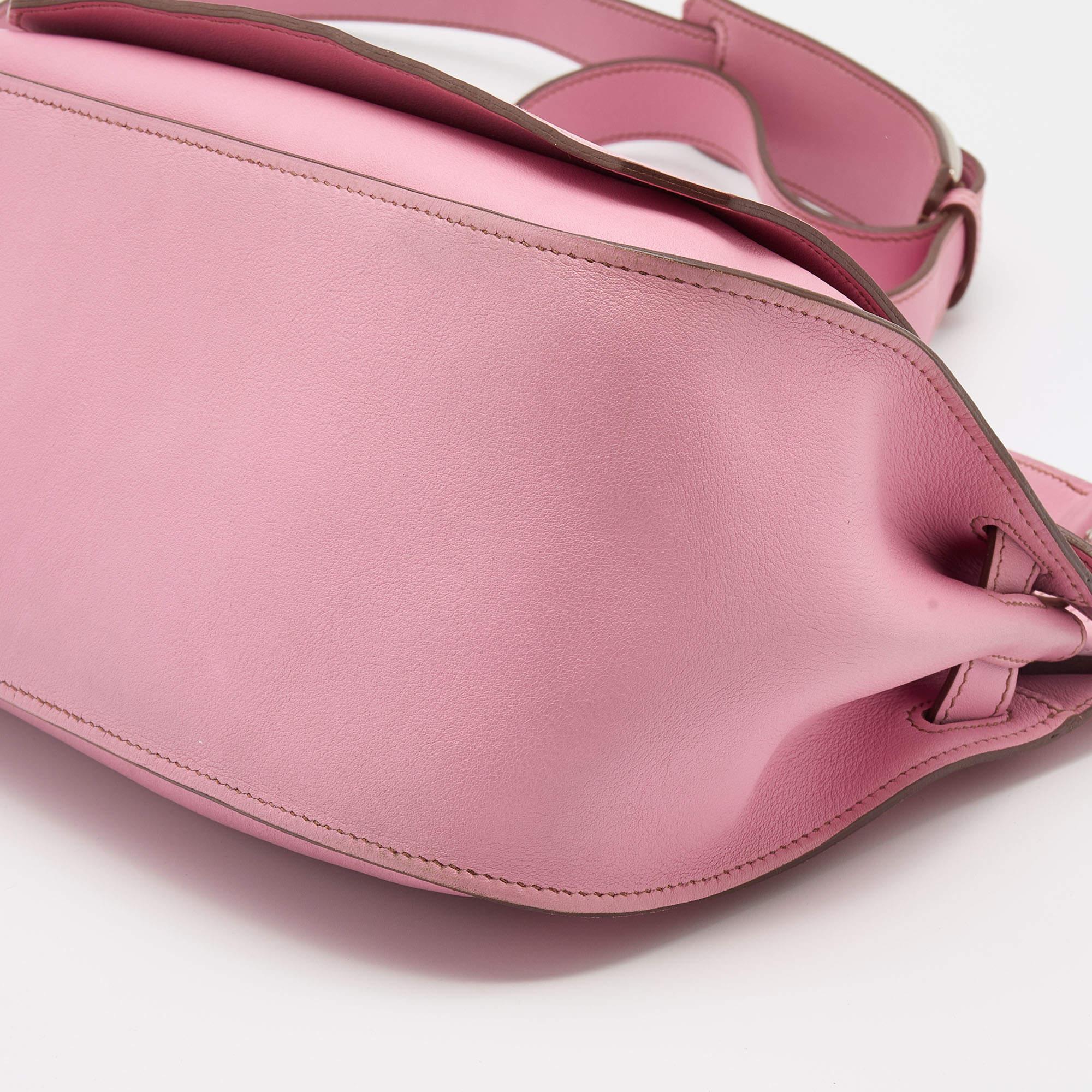 Hermes Pink Swift Leather Palladium Finish Jypsiere 28 Bag 3