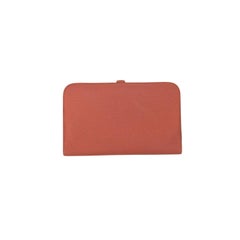 Hermes Pink Togo Leather Dogon Duo Bifold Wallet Clou de Selle