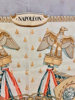 Hermès pink twill Napoleon scarf by Philippe Ledoux, 1963