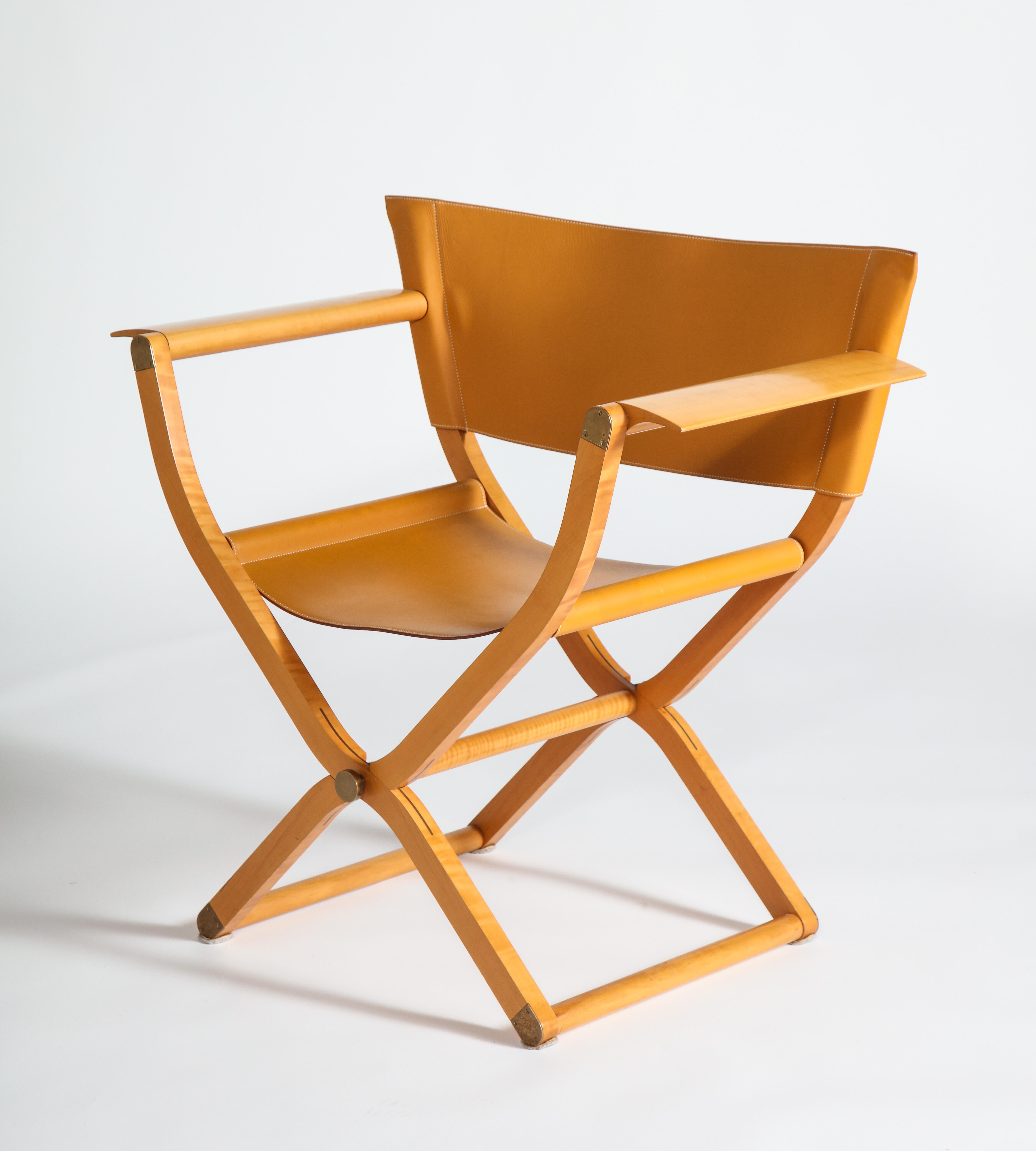 Hermés Pippa folding armchair

Hermés in collaboration with Rena Dumas and Peter Coles

Folding armchair with leather finishing. Pearwood and natural cowhide.