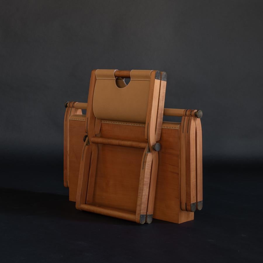 French Hermès 'Pippa' Folding Desk and Seat, circa 1985
