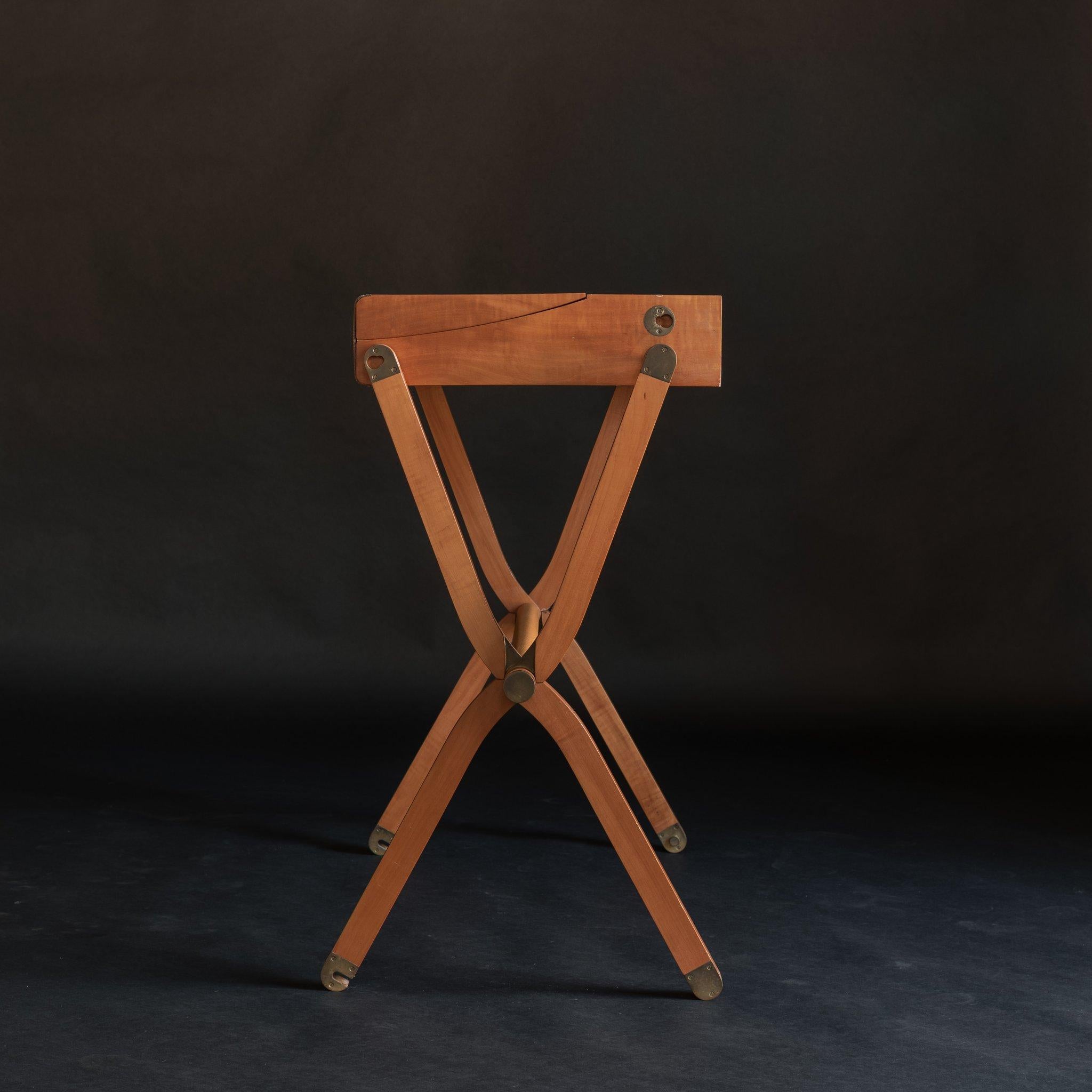 Cowhide Hermès 'Pippa' Folding Desk and Seat, circa 1985