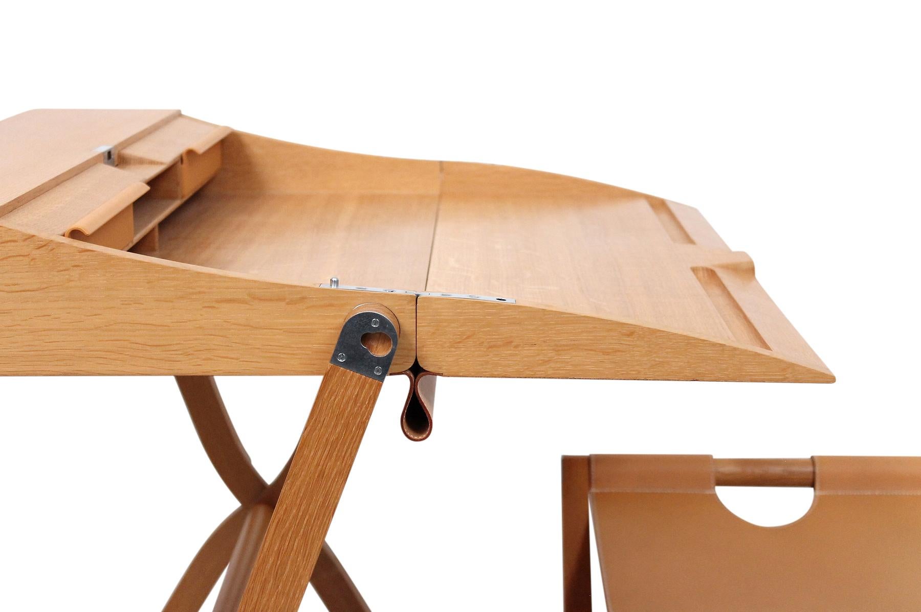Steel Hermès Pippa Folding Desk and Stool