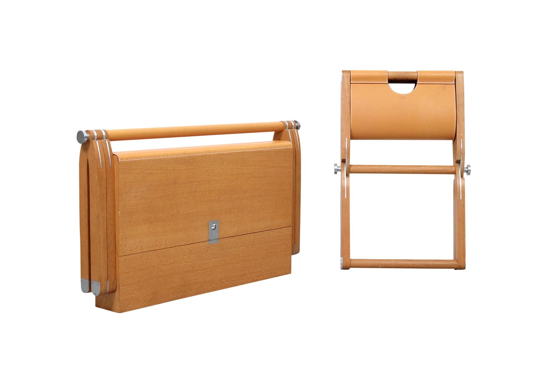 Modern Hermès Pippa Folding Desk and Stool