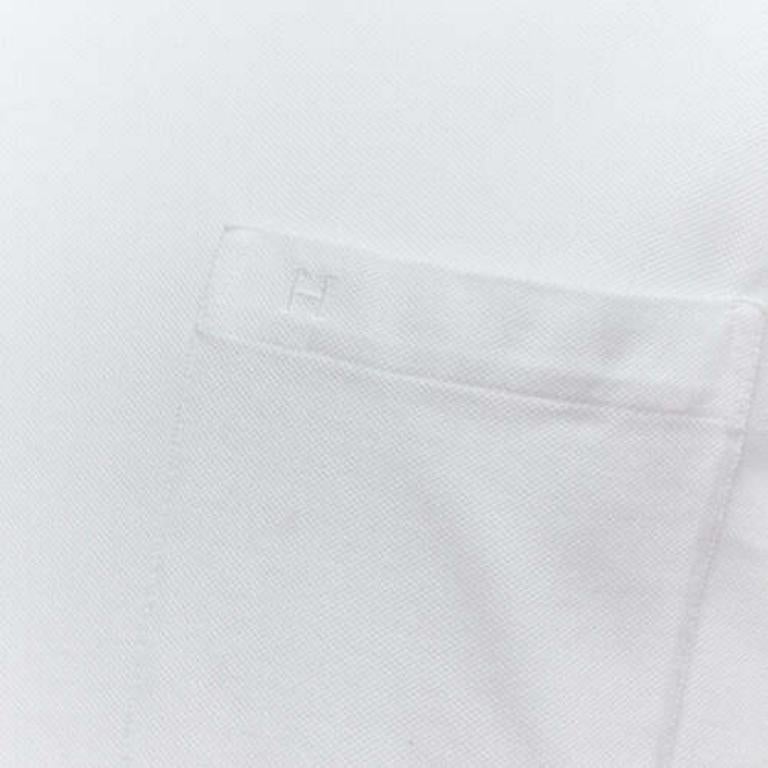 HERMES Pique H white 100% cotton logo pocket crew neck tshirt S
Reference: CNLE/A00253
Brand: Hermes
Model: Piques
Material: Cotton
Color: White
Pattern: Solid
Closure: Slip On
Extra Details: H logo at pocket. Plain back.
Made in: