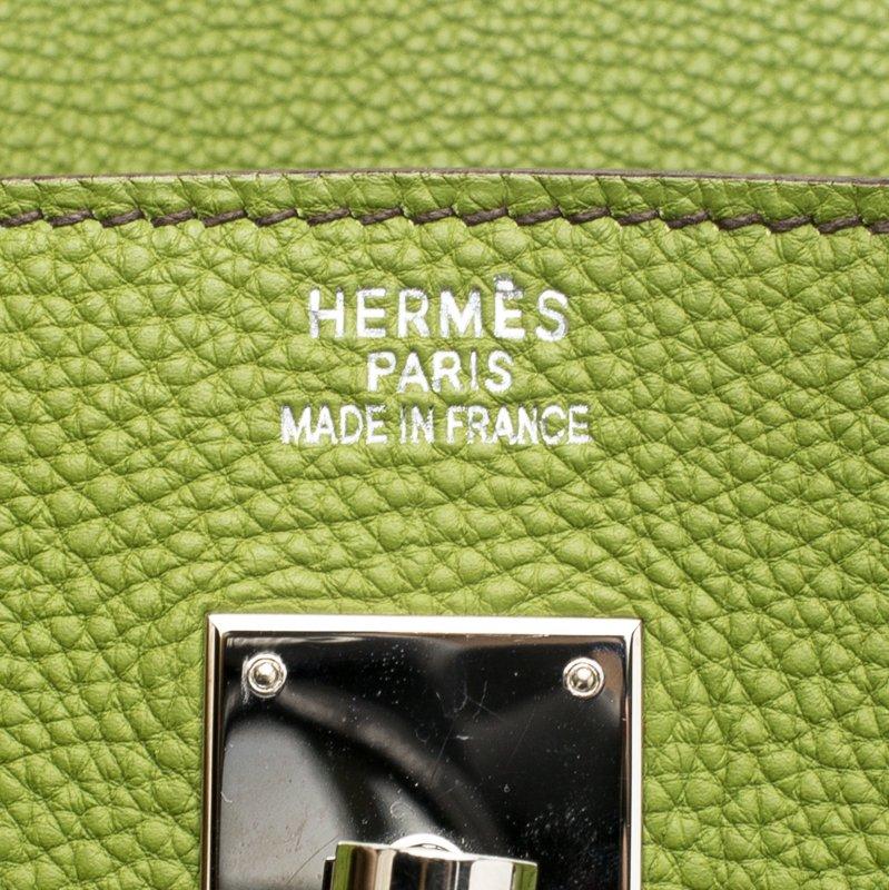 Hermes Pistacio Green Togo Leather Palladium Hardware Birkin 40 Bag 2