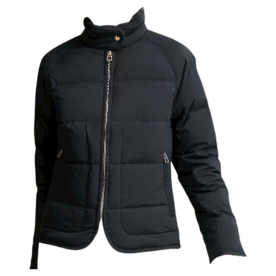 Hermes Piumino Extra-light Padded Jacket Black Size S EU For Sale at 1stDibs