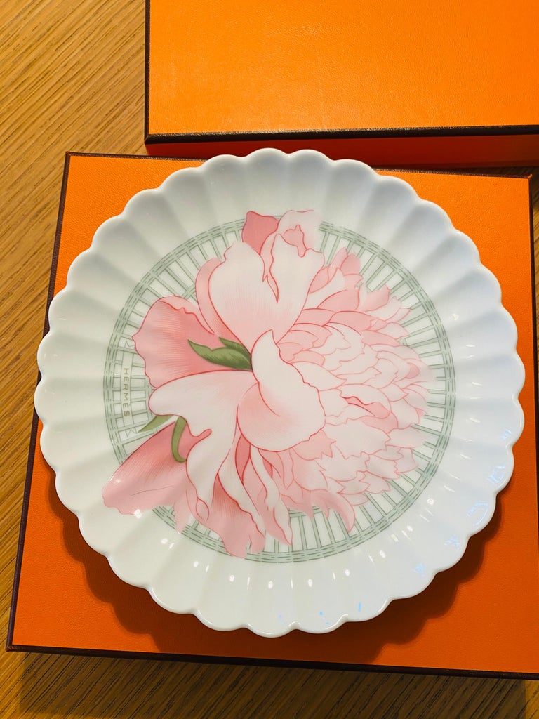 HERMES Paris - Deux tasses à café et leurs sous-tasse en porcelaine