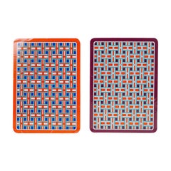 Hermes Playing Cards H Basket Weave Design New w/Box