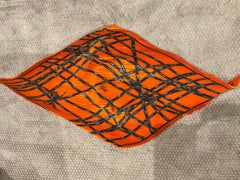 Hermes Pleated Bolduc Ribbon Silk Scarf NEW