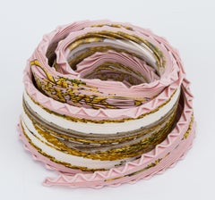 Hermès Pleated Brandeburg Pink Scarf