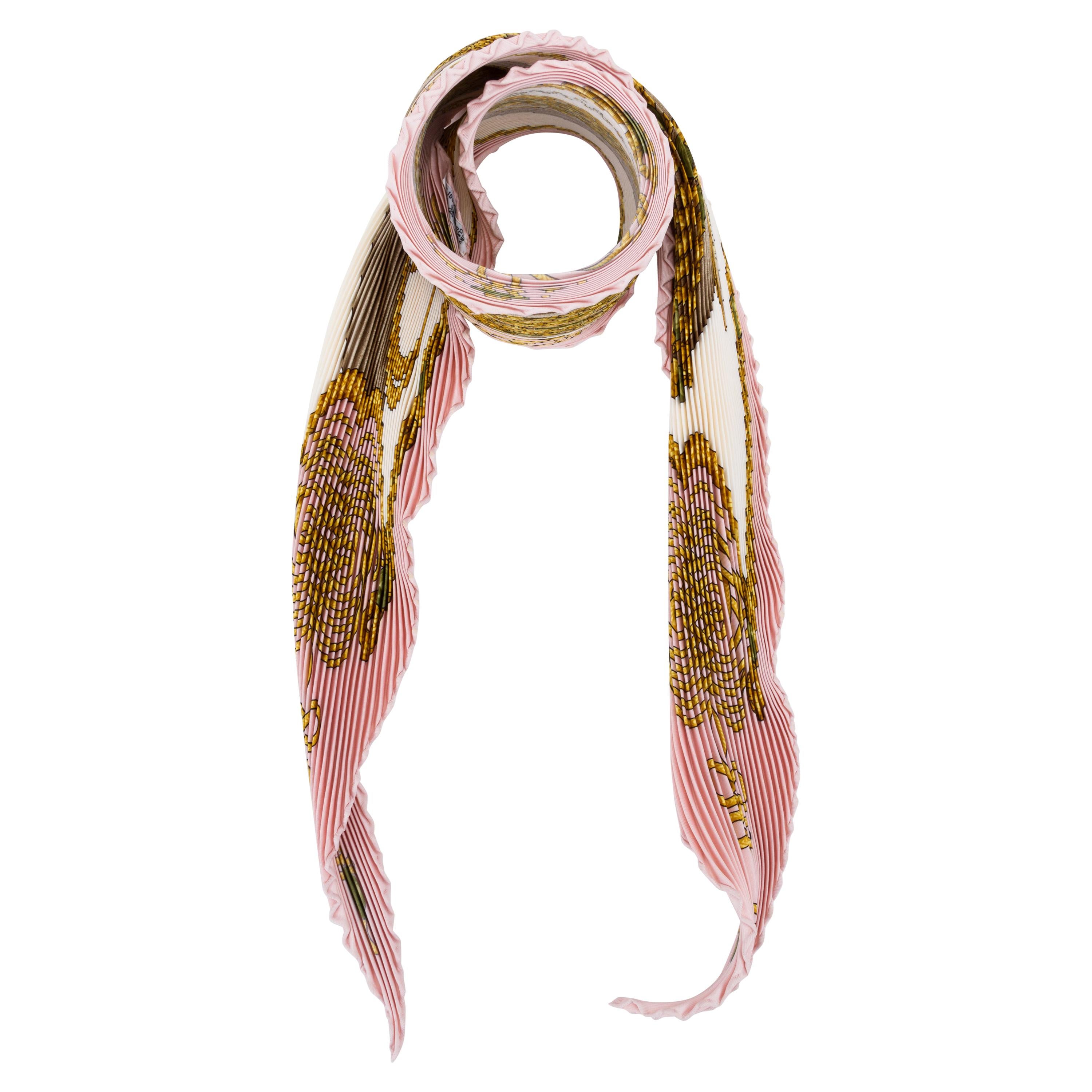 Plissee-Schal von Hermès, Brandeburg Rosa