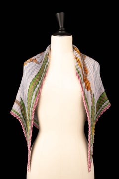 Hermes pleated foulard 'Coaching' by Julia Abadie