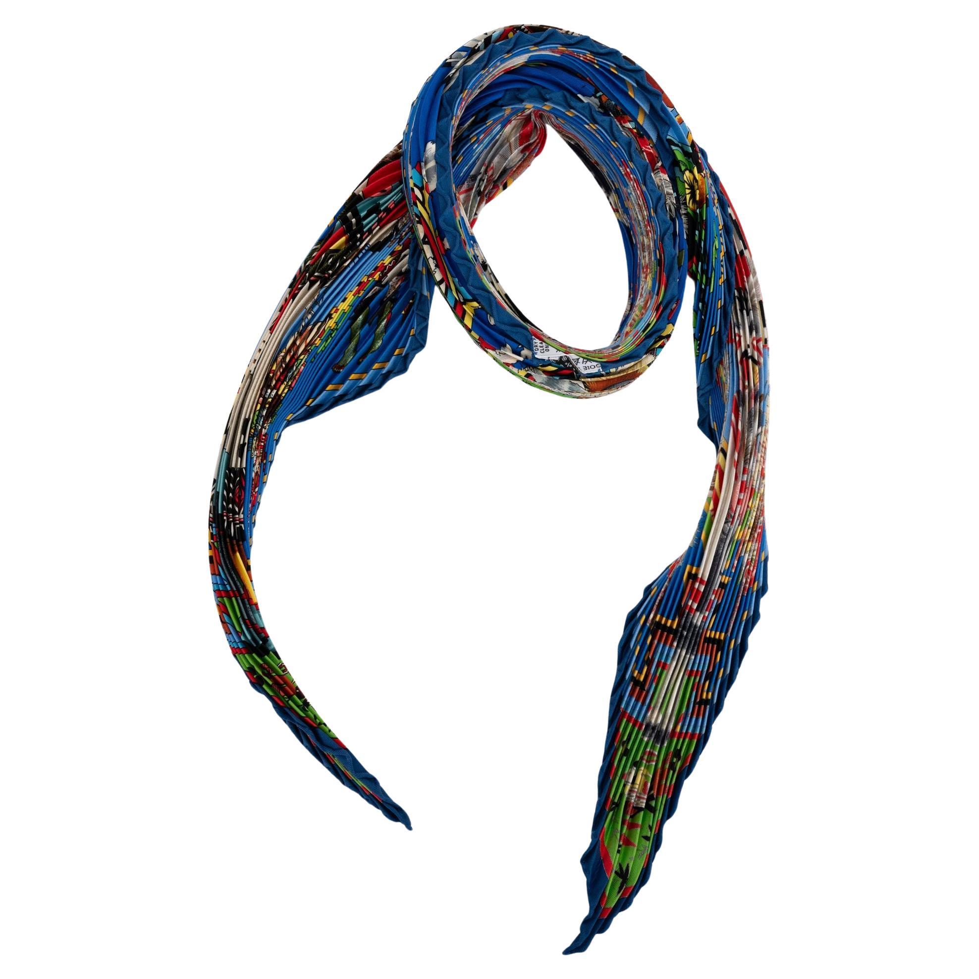 Écharpe plissée Oliver Kachinas d'Hermès en vente
