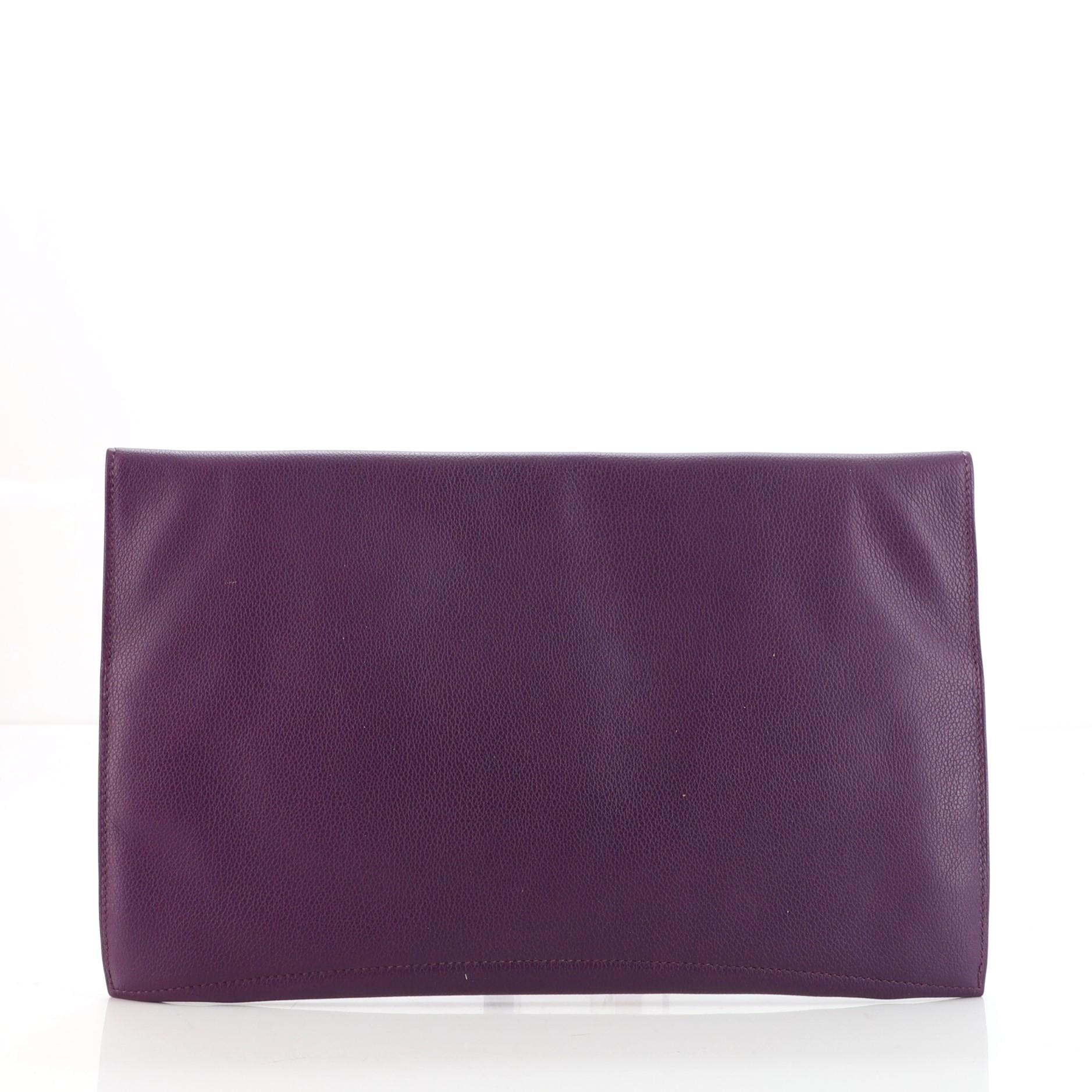 Hermes Pliplat Clutch Evercolor In Good Condition In NY, NY