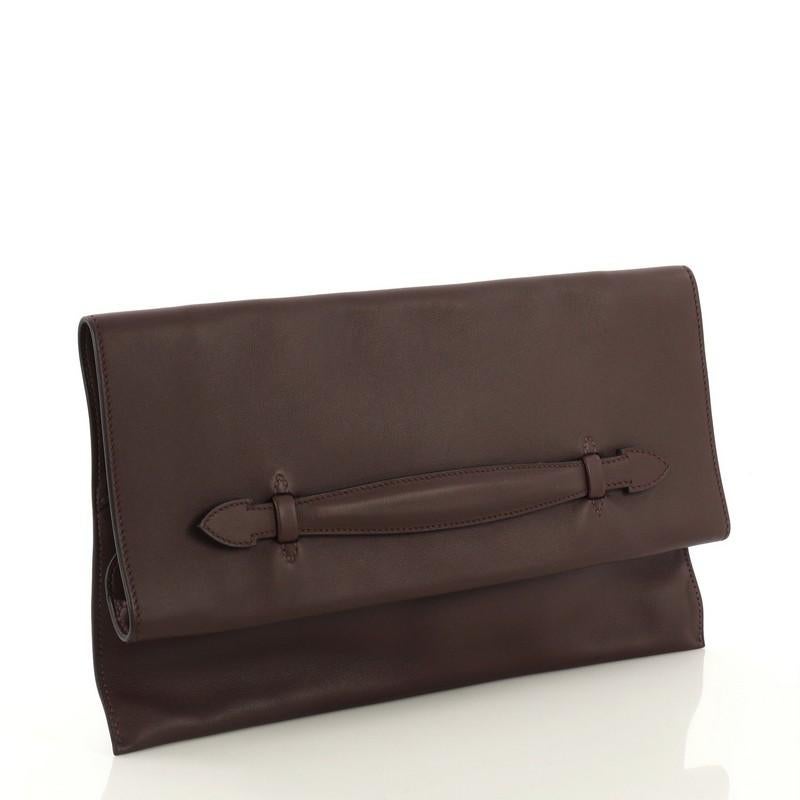 Black Hermes Pliplat Clutch Swift