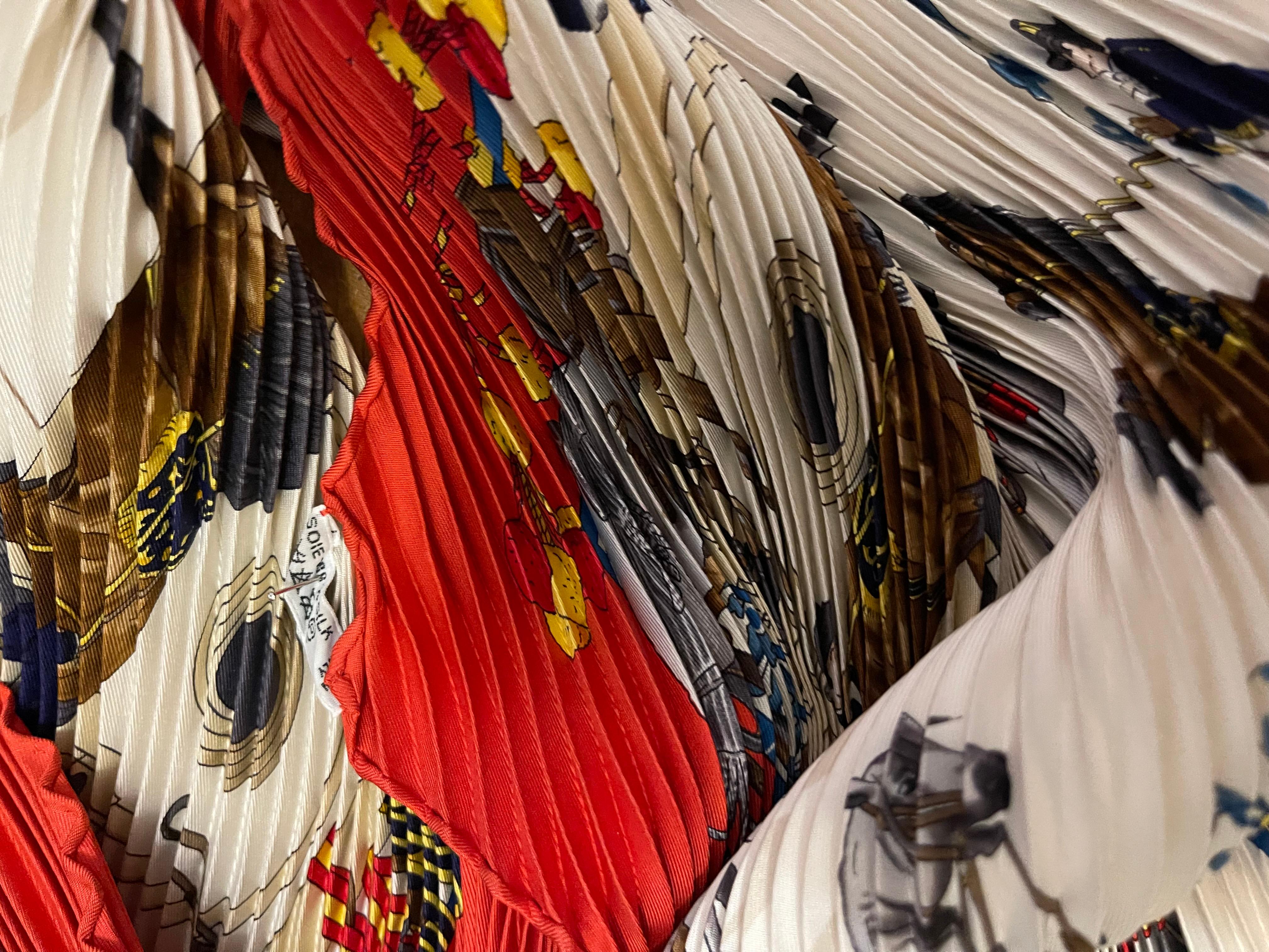 Hermès Plisé Seidenschal 