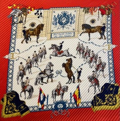 Hermès Plisé Silk Scarf " Escuela Andaluza" 1996