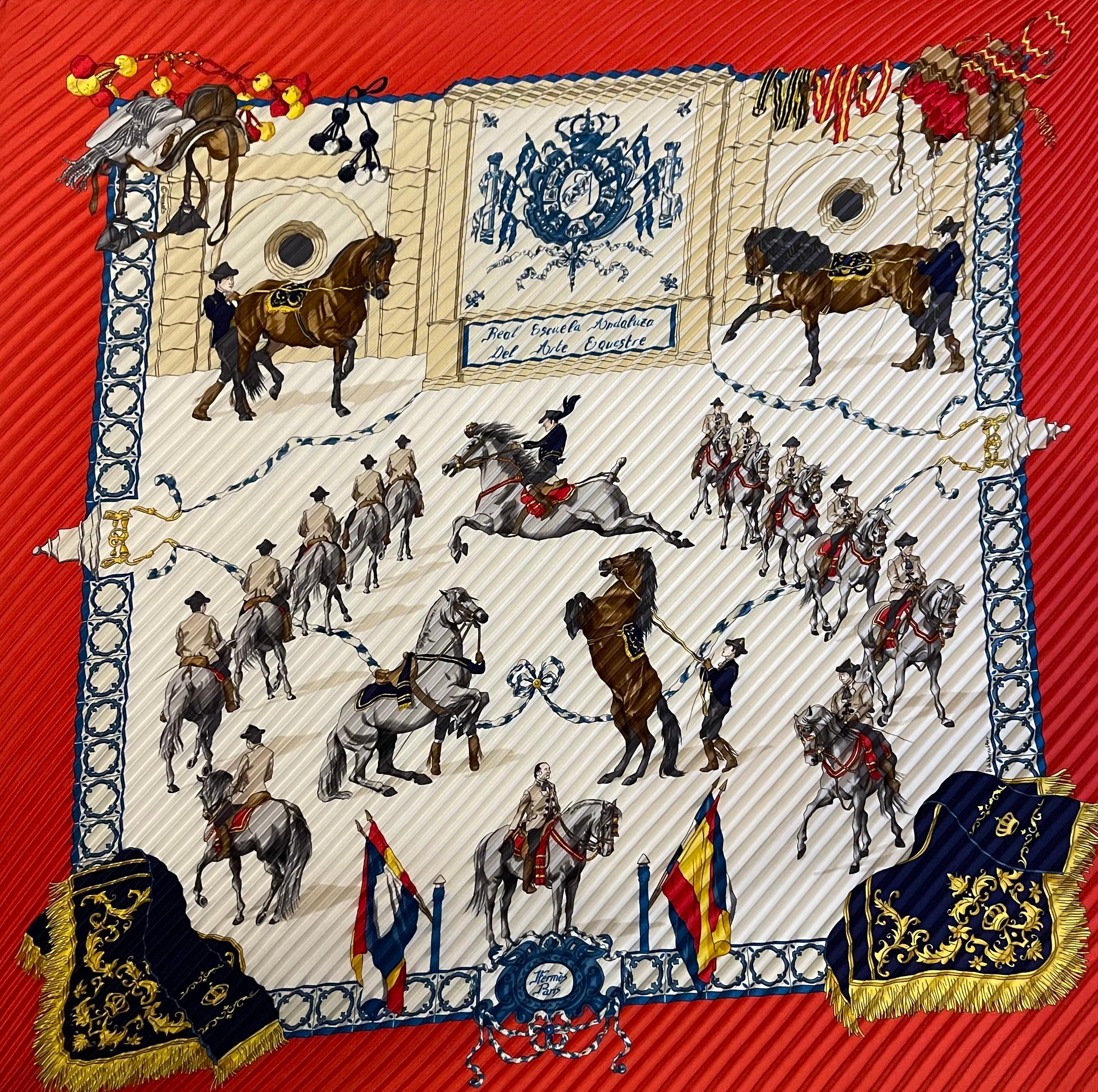 Hermès Plisé Seidenschal 
