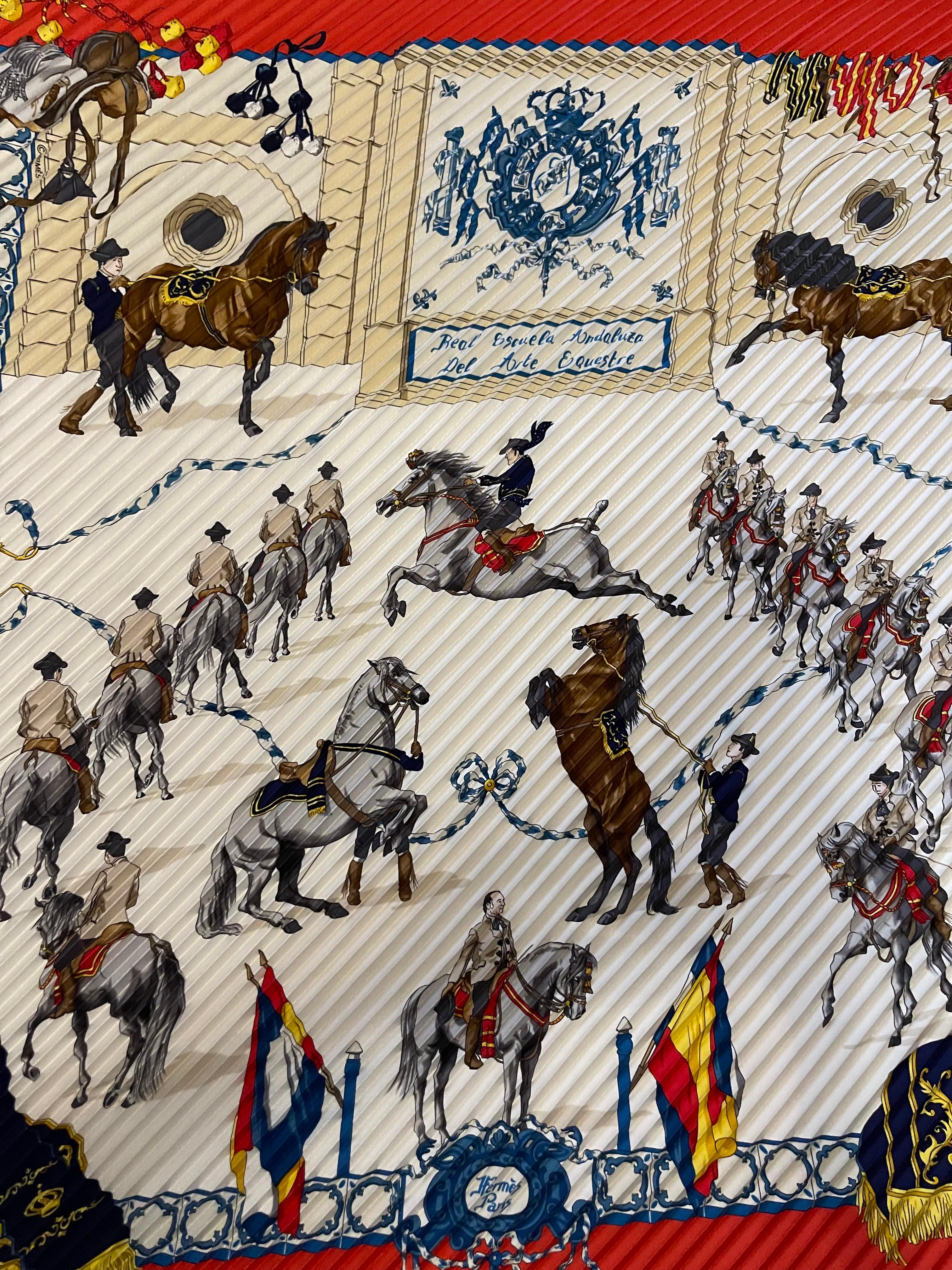 Hermès Plisé Seidenschal 