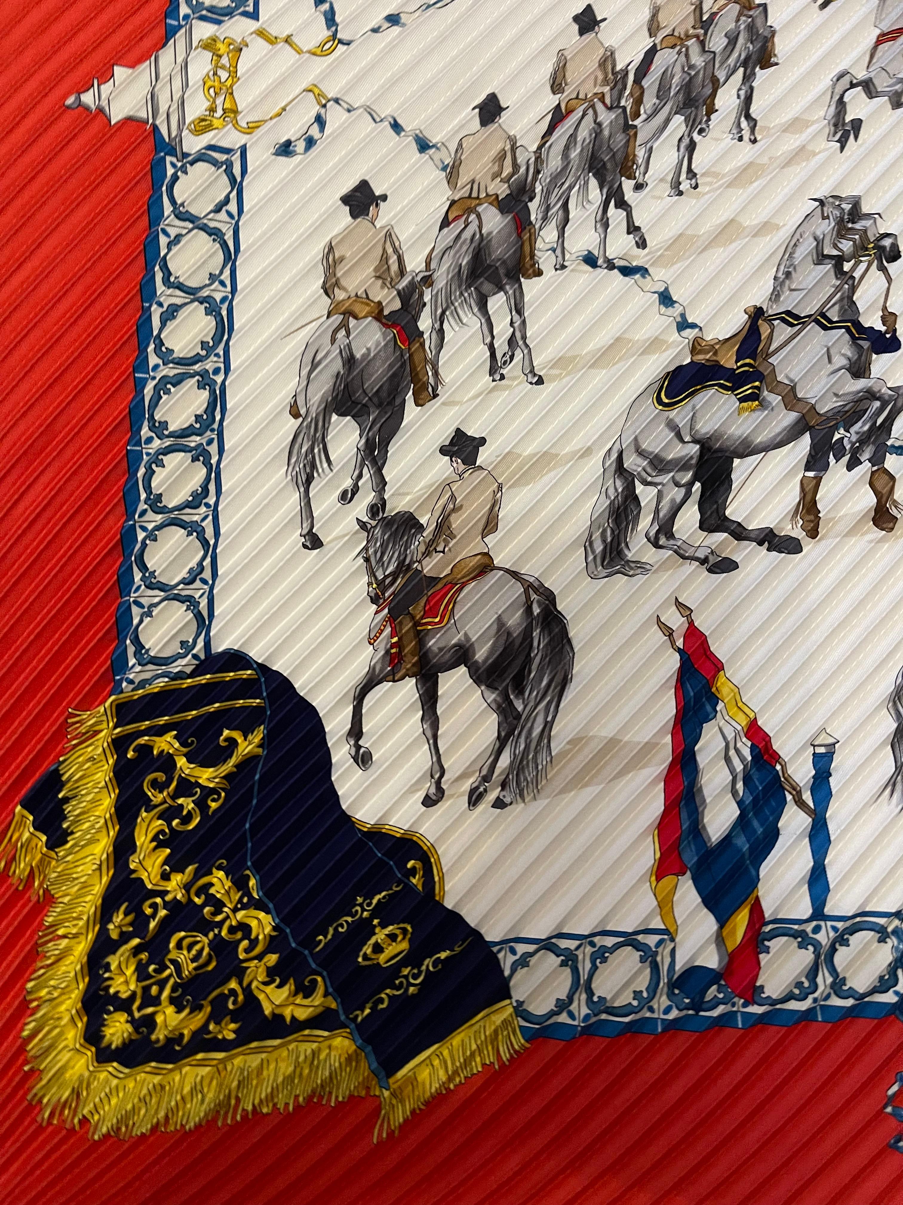 Hermès Plisé Seidenschal 