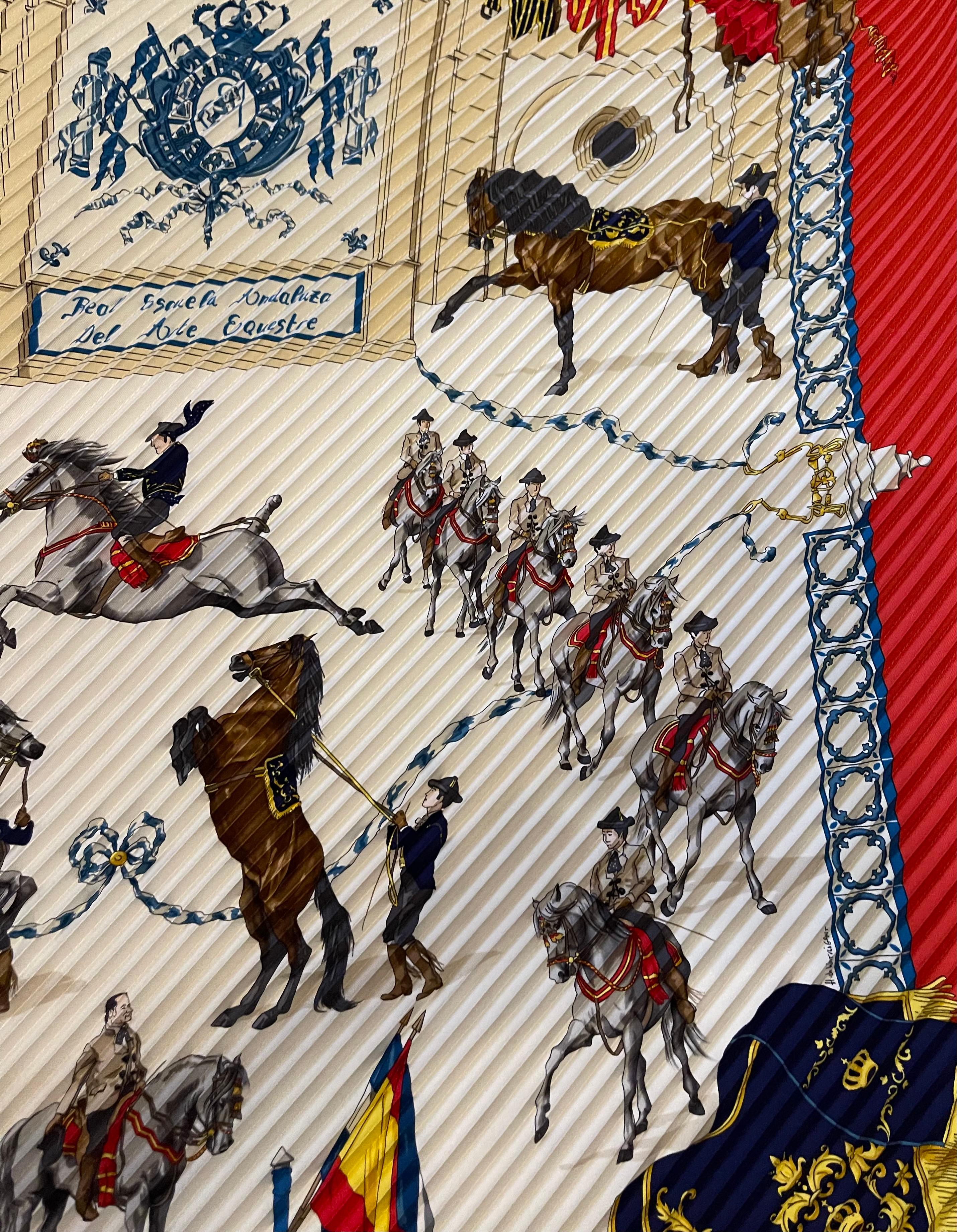 Hermès Plisé Seidenschal 