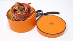 Hermes Plisse Pleated Paisley Silk Scarf