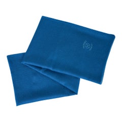 Hermes Plume Allumette Bleu Scarf Feather Light Cashmere / Silk