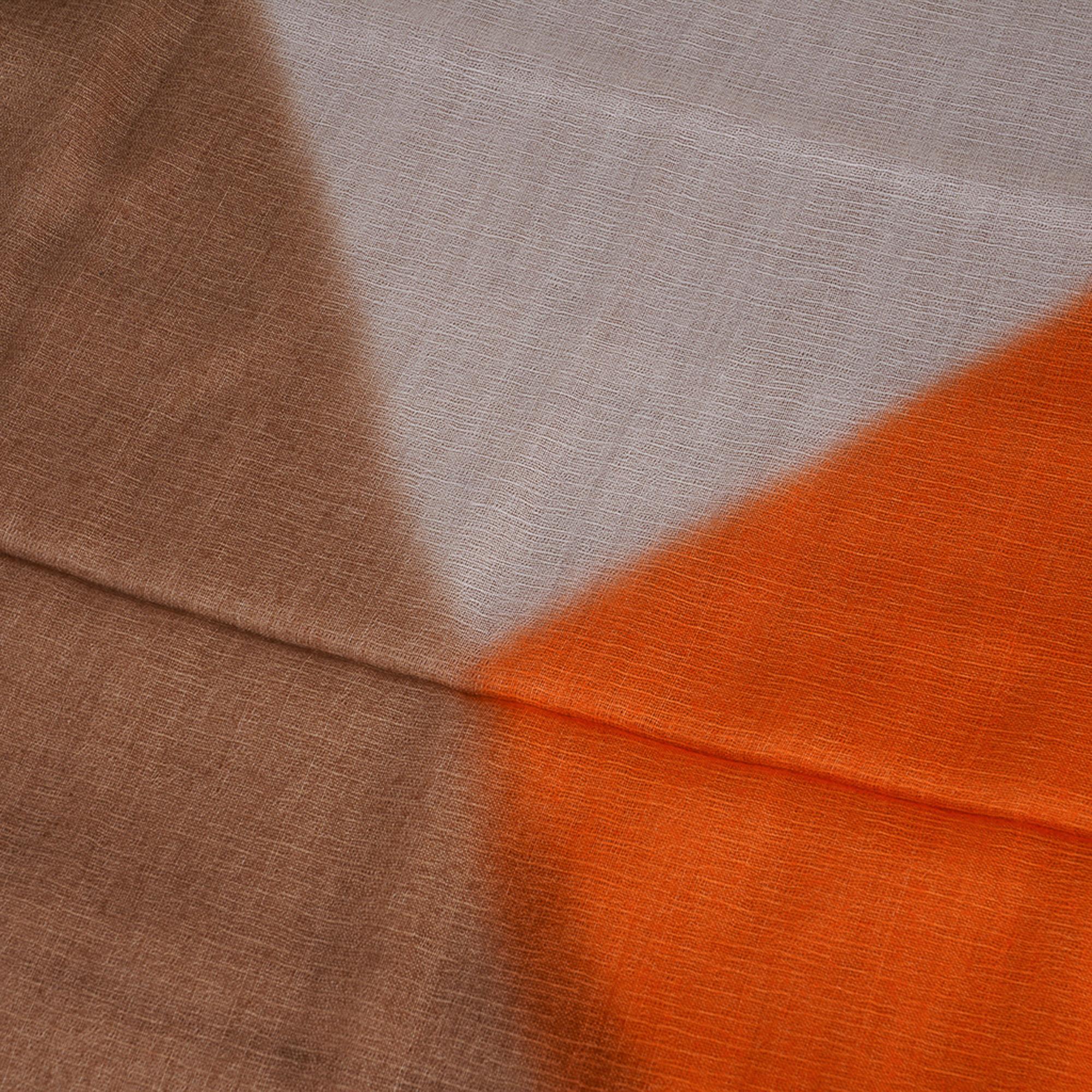 Châle en cachemire/soie Hermès Plume Allumette Ombre, orange à bronze Pour femmes en vente