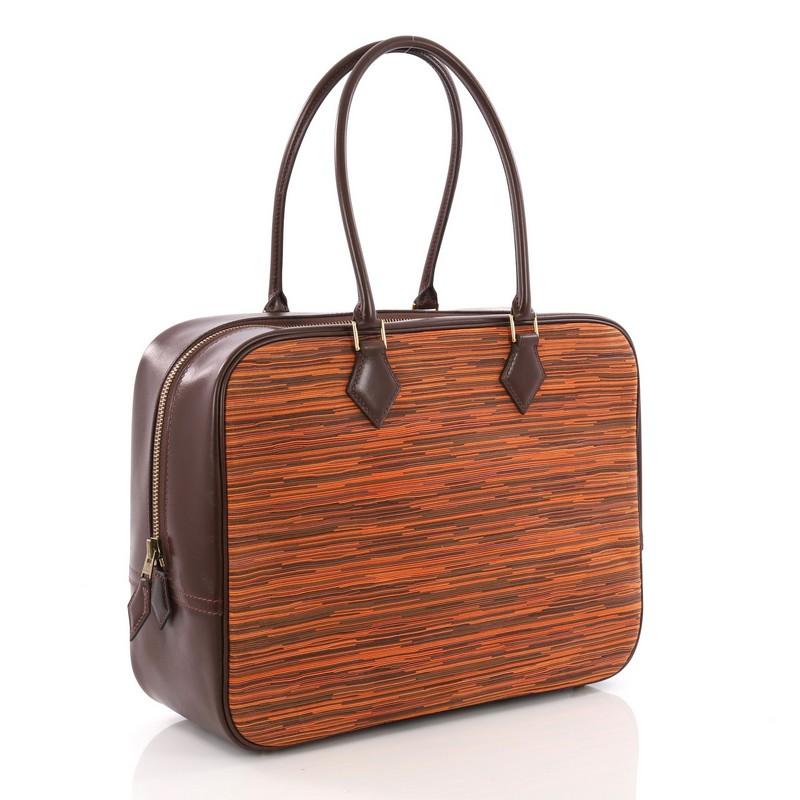 Brown Hermes Plume Bag Vibrato and Leather 32