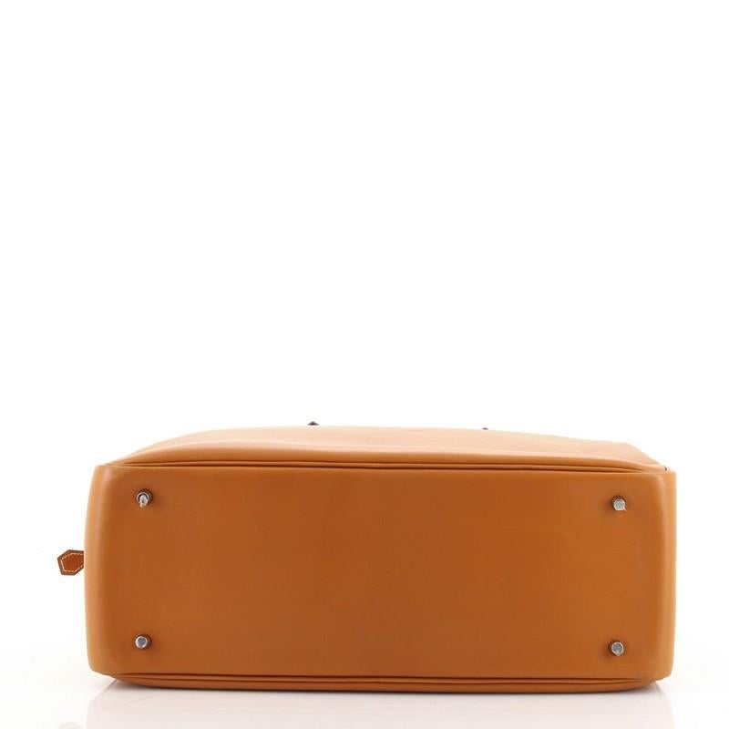 Hermes Plume Fourre Tout Tragetasche Veau Butler 40 im Zustand „Gut“ in NY, NY