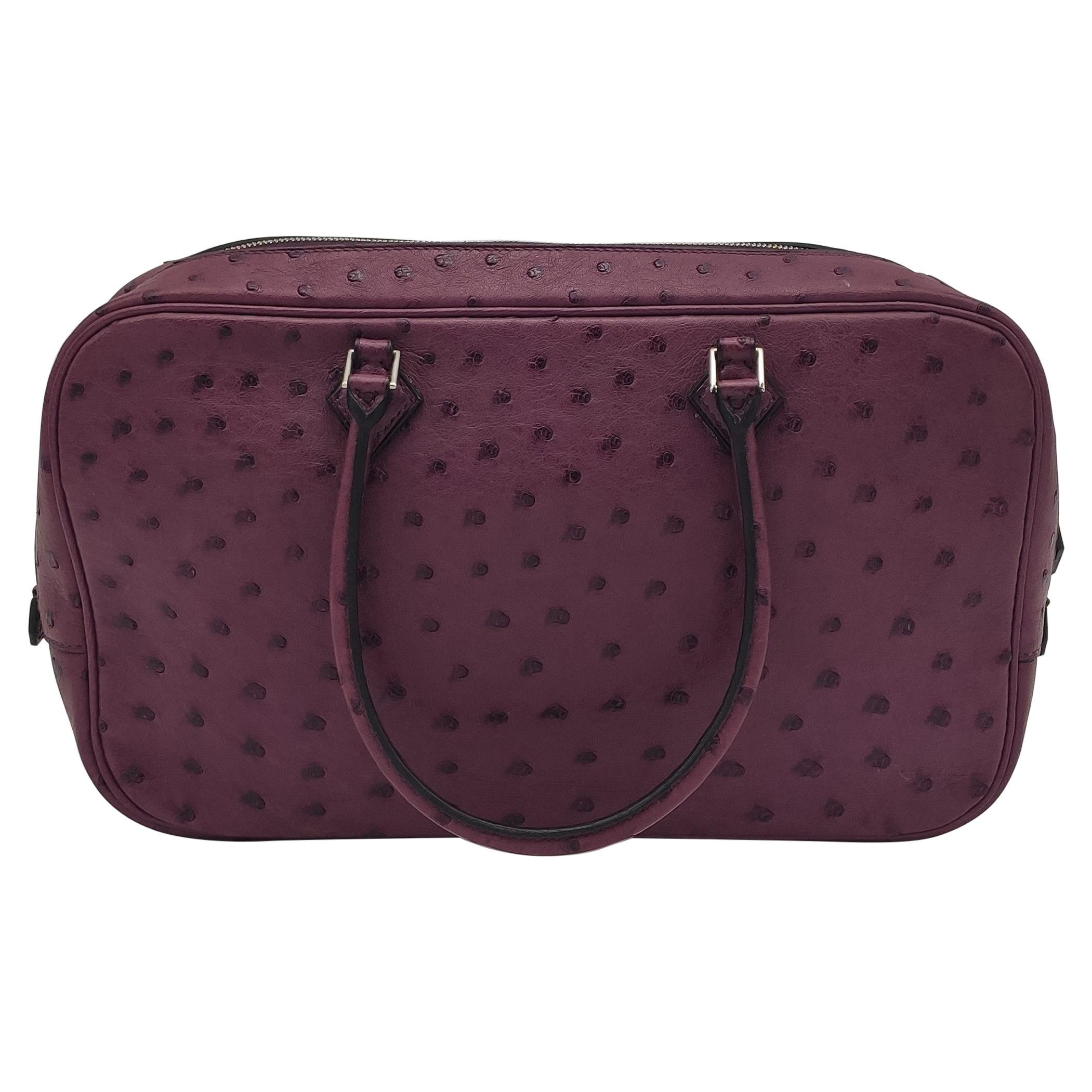 HERMÈS Plume Shoulder bag in Purple Exotic leathers