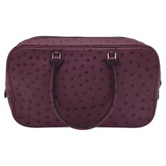 HERMÈS Plume Shoulder bag in Purple Exotic leathers