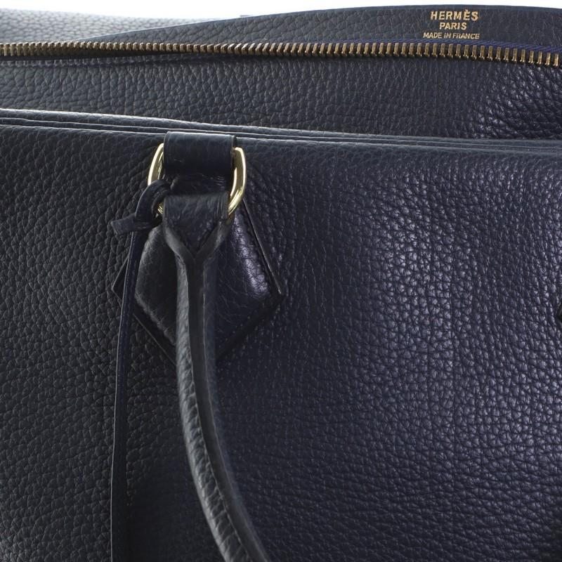 Black Hermes Plume Voyage Bag Fjord 45