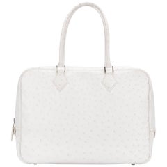 Hermes Plume white Ostrich large bag 2001