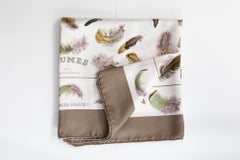 Hermes Plumes by Henri De Linares Silk Scarf