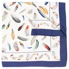 Hermes 'Plumes' silk scarf 