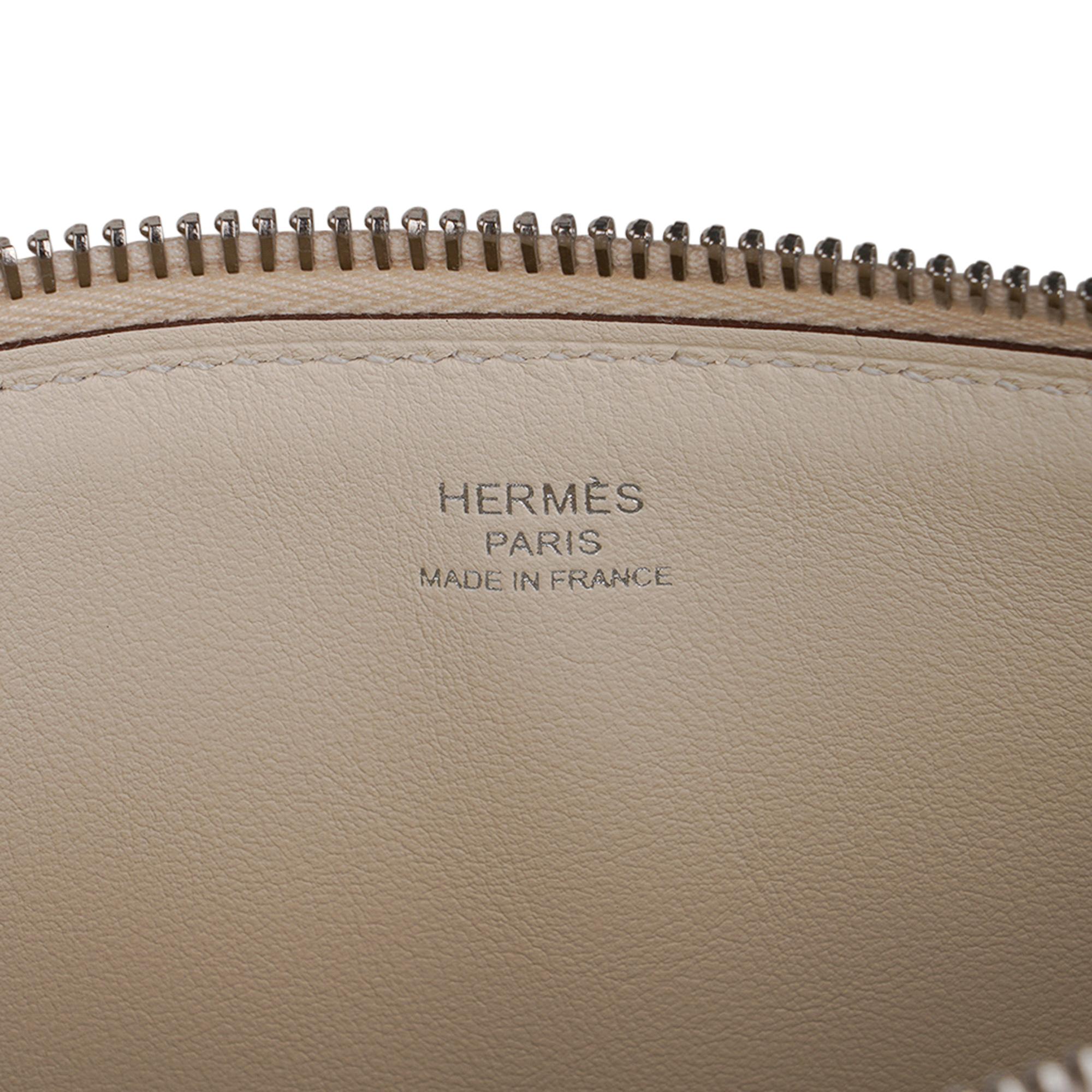 Hermes Pochette Bazar In and Out PM Clutch Nata Swift Leather For Sale 1