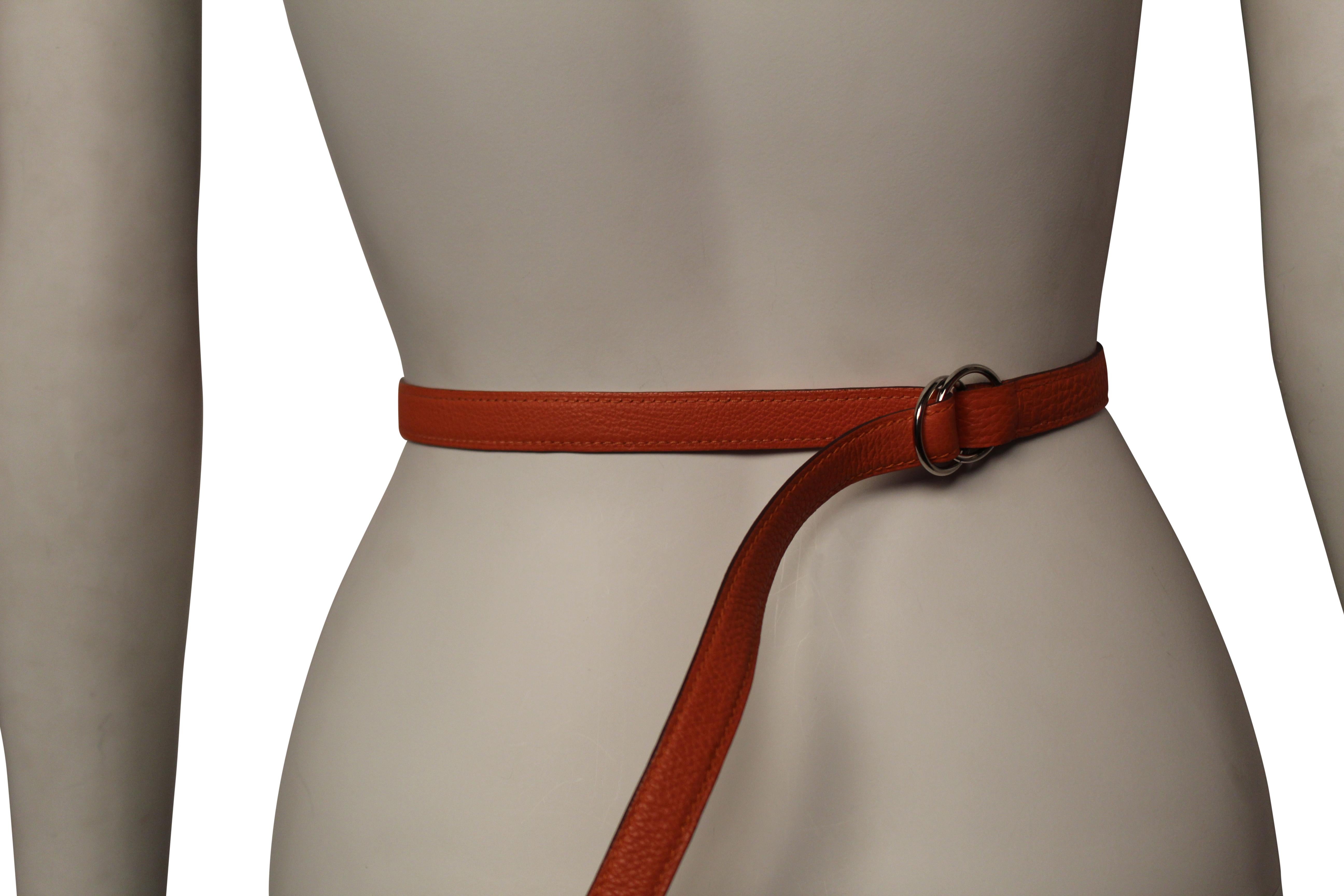 Red Hermès Pochette Green Belt Bag