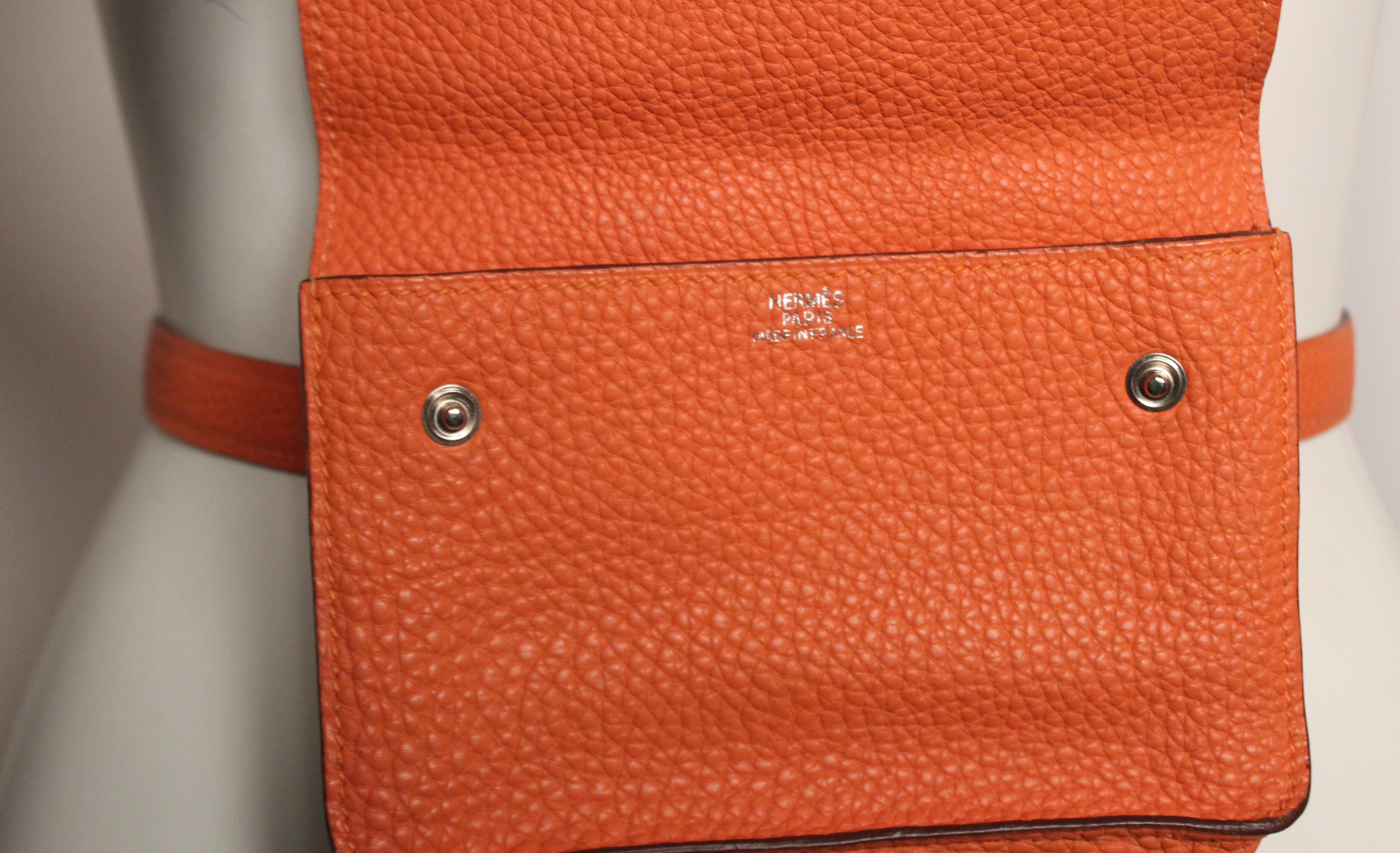 Hermès Pochette Green Belt Bag 3