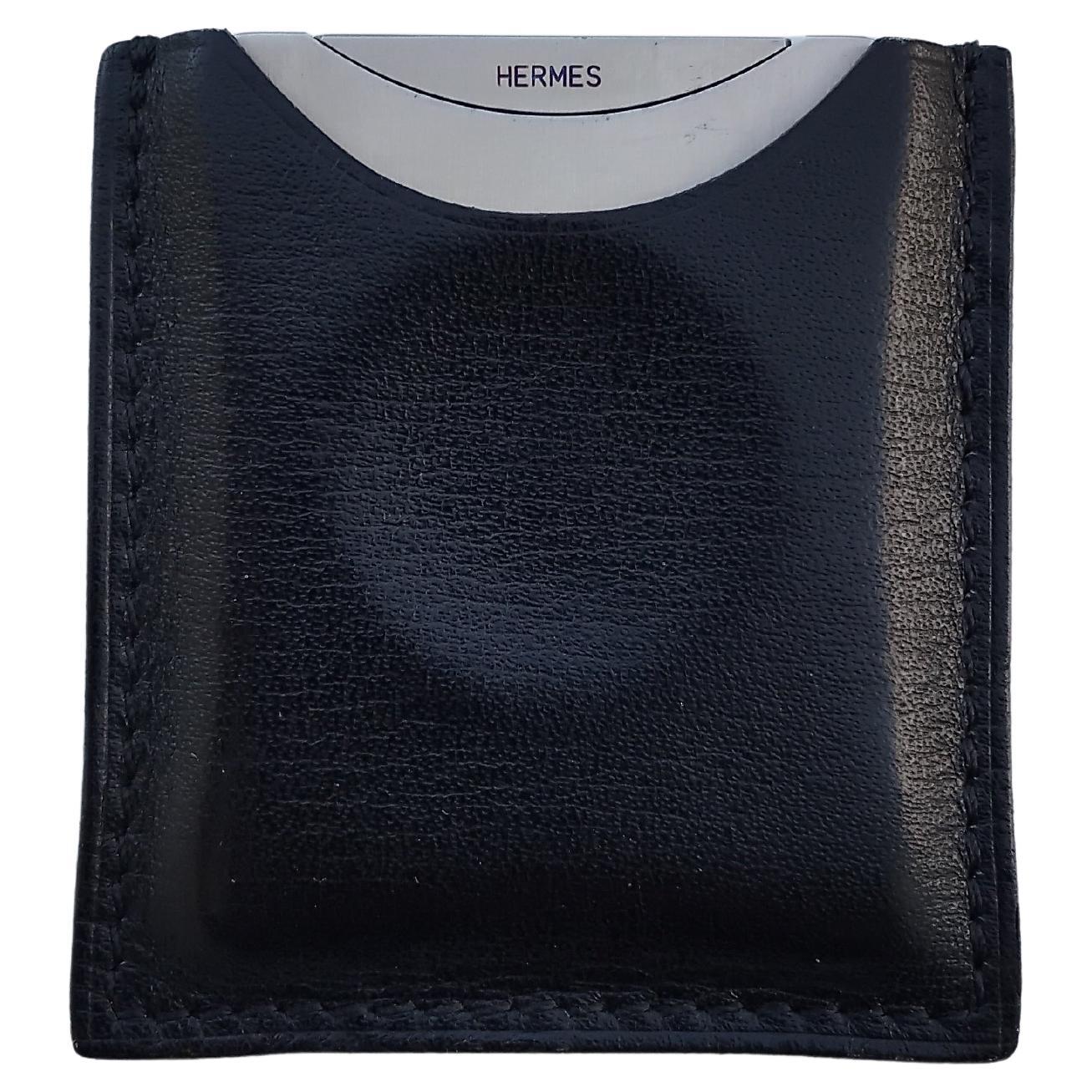 Blu Tagliasigari tascabile Hermès con custodia in pelle in vendita