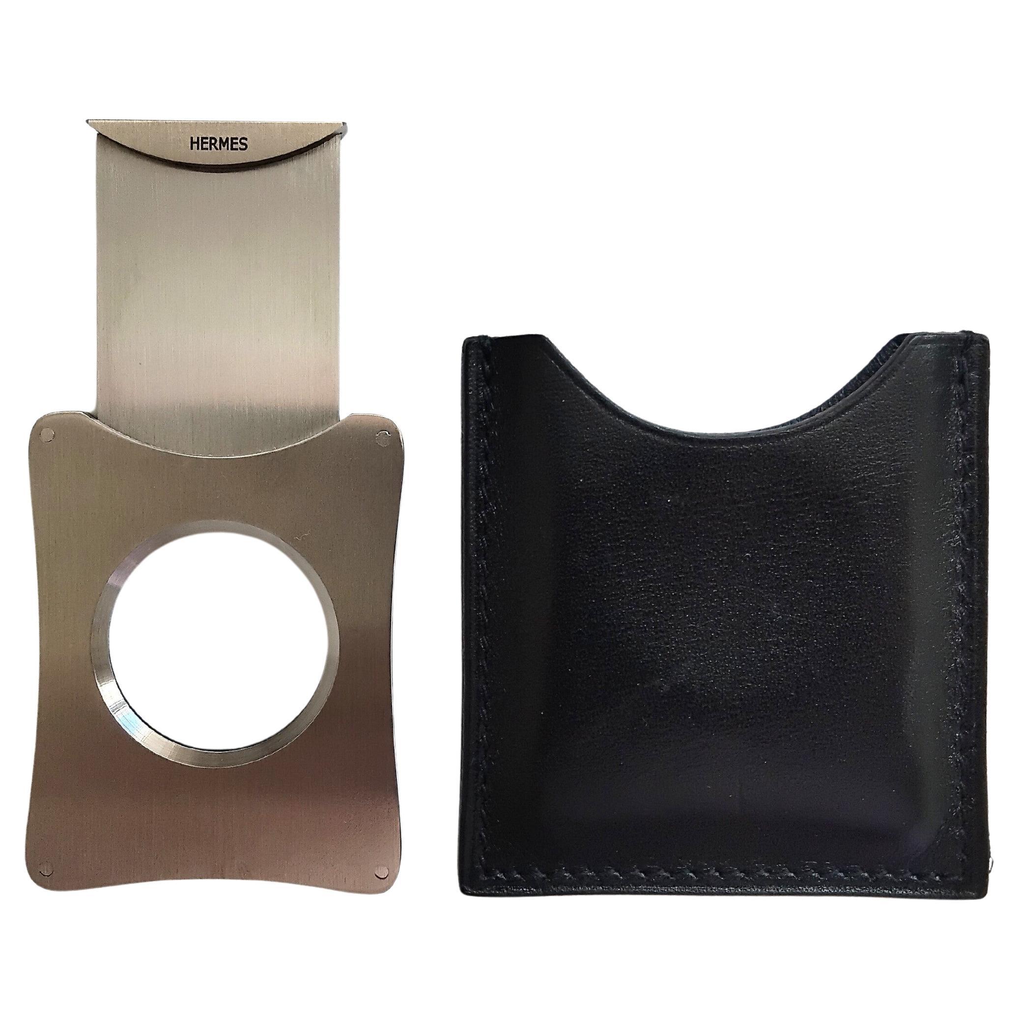 Hermès Pocket Cigar Cutter in Leather Case