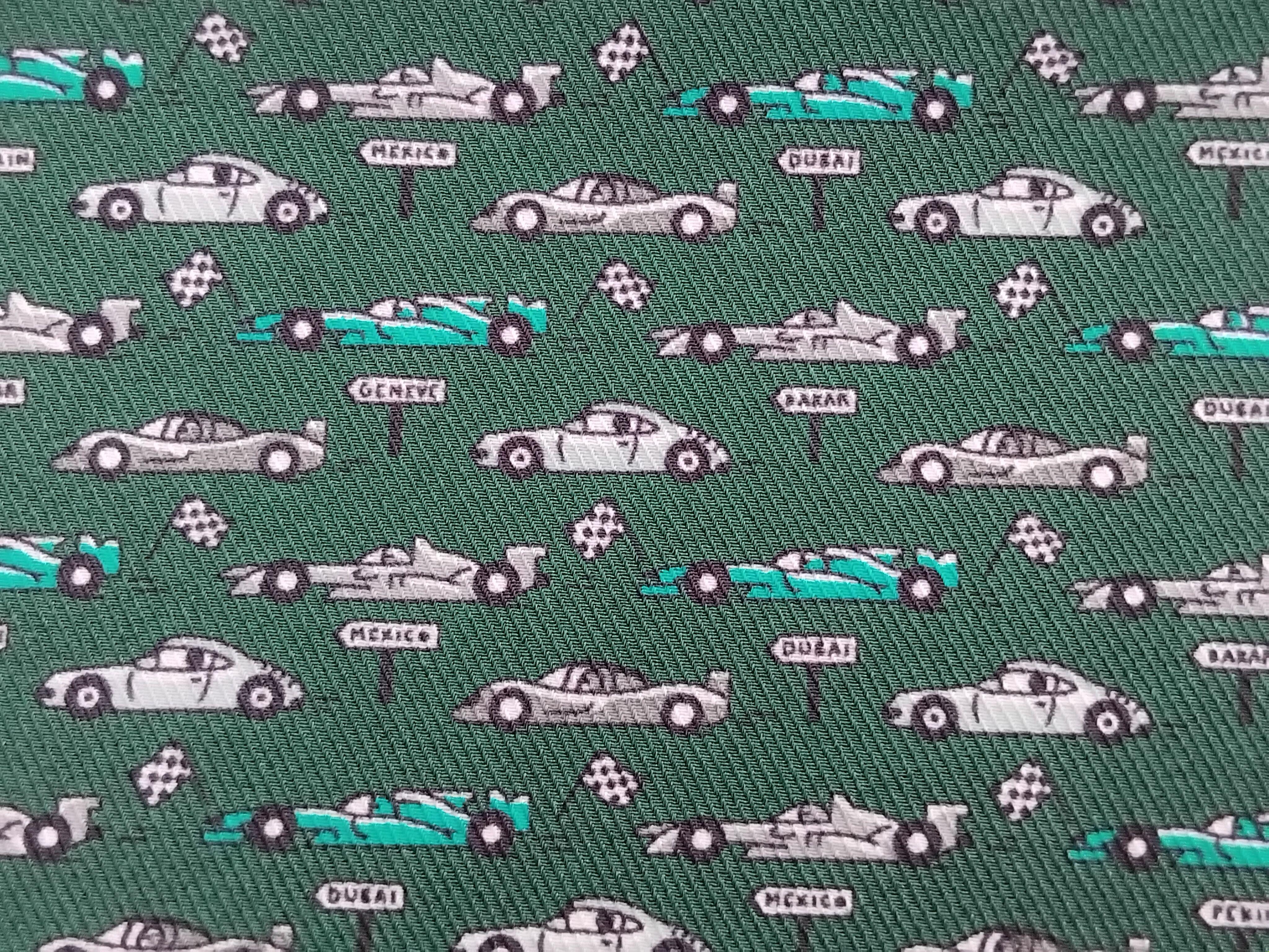 Hermès Pocket Square Silk FIA International Automobile Federation Racing Cars 1
