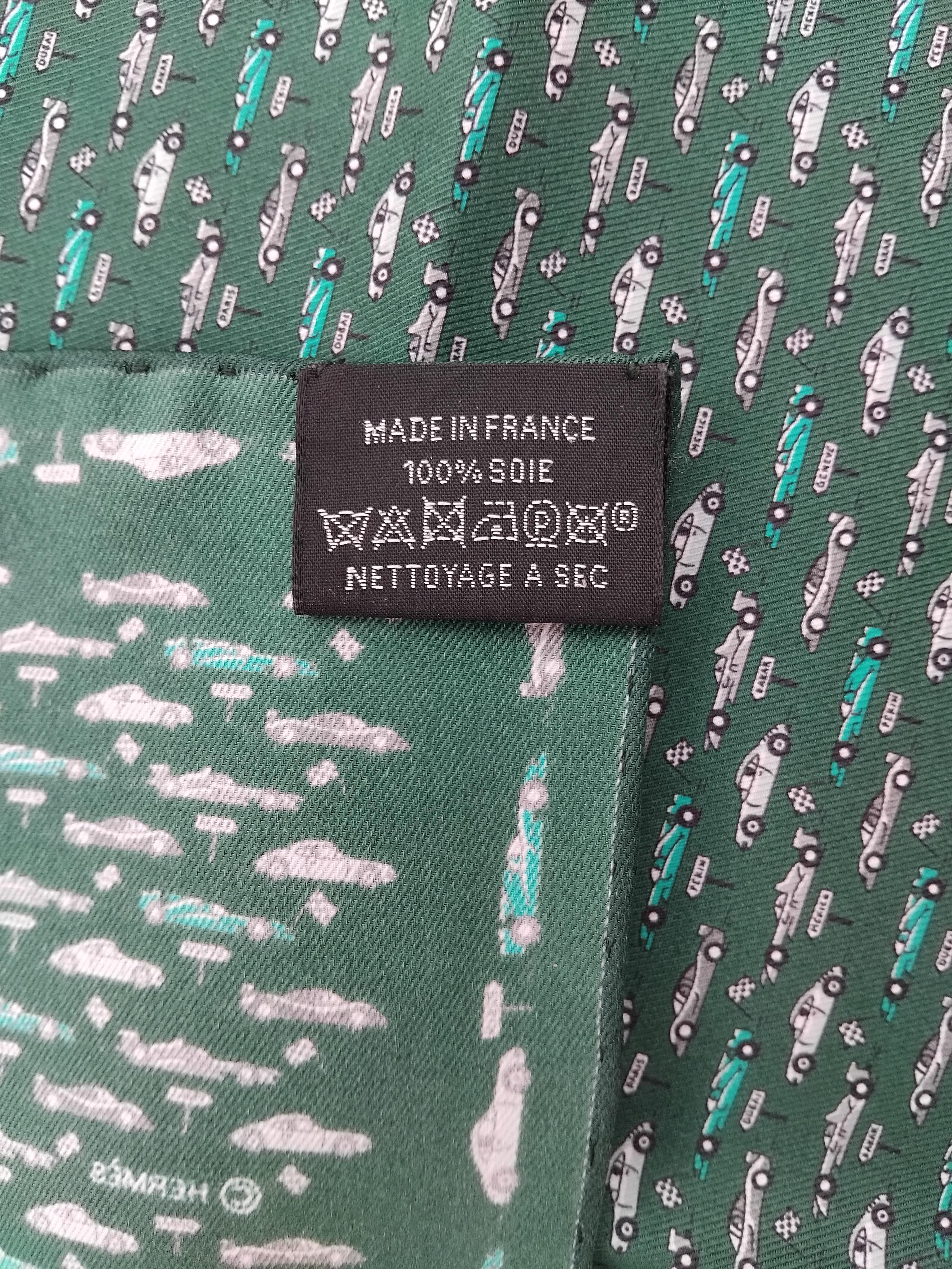 Hermès Pocket Square Silk FIA International Automobile Federation Racing Cars 2