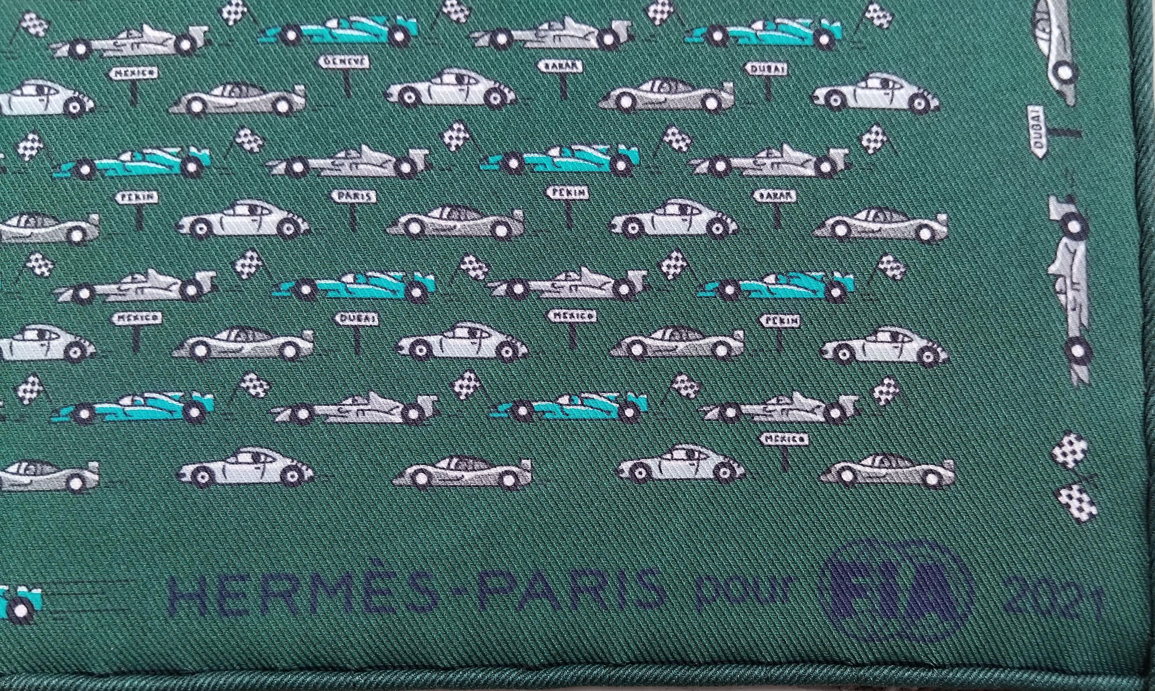 Hermès Pocket Square Silk FIA International Automobile Federation Racing Cars 3