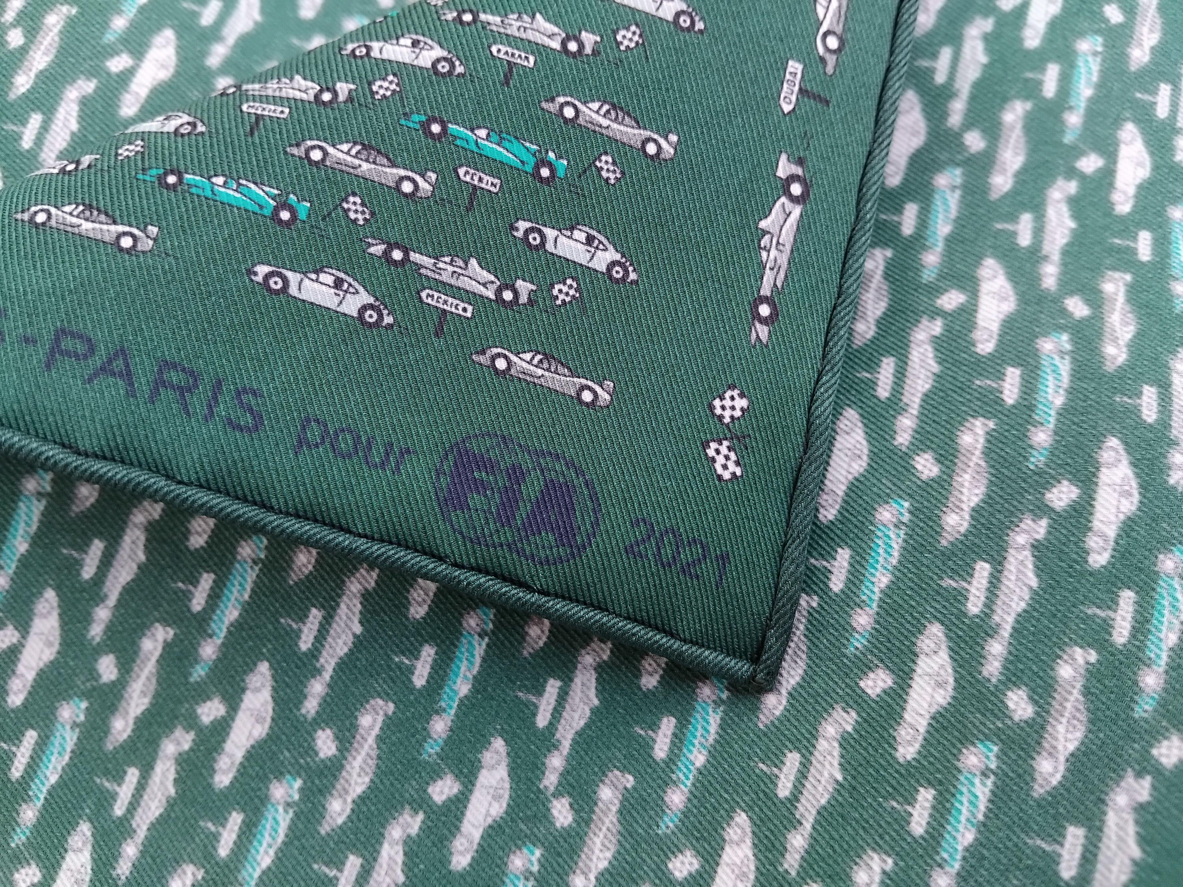 Hermès Pocket Square Silk FIA International Automobile Federation Racing Cars 4