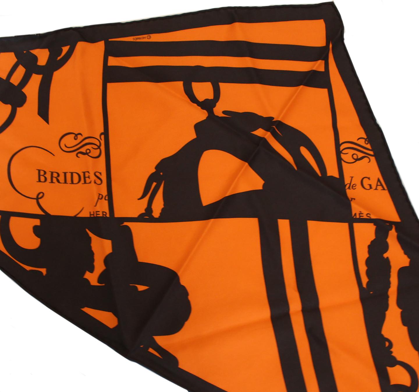 Hermes silk Pointu triangle Brides de Gala scarf  that can be worn around the neck or attached to your bag for that added glamour.  This is a wonderful Hermes silk scarf that any Hermes connoisseur would be pleased to have in their collection. It
