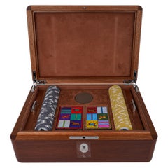 Hermes Poker Box Set Mahagoniholz Neu mit Box